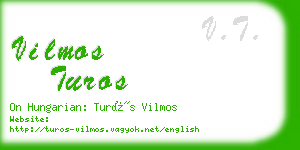 vilmos turos business card